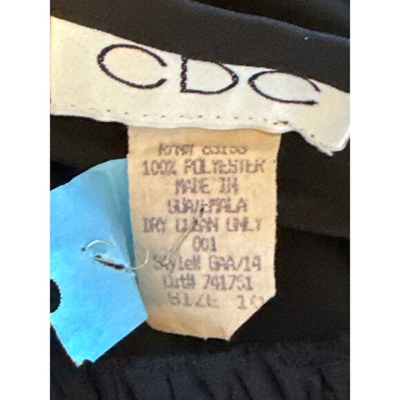 VTG CDC Dress Black 10 Sheer 2 Layers Asymmetrical Whimisgoth Dark Fairy - Picture 12 of 16